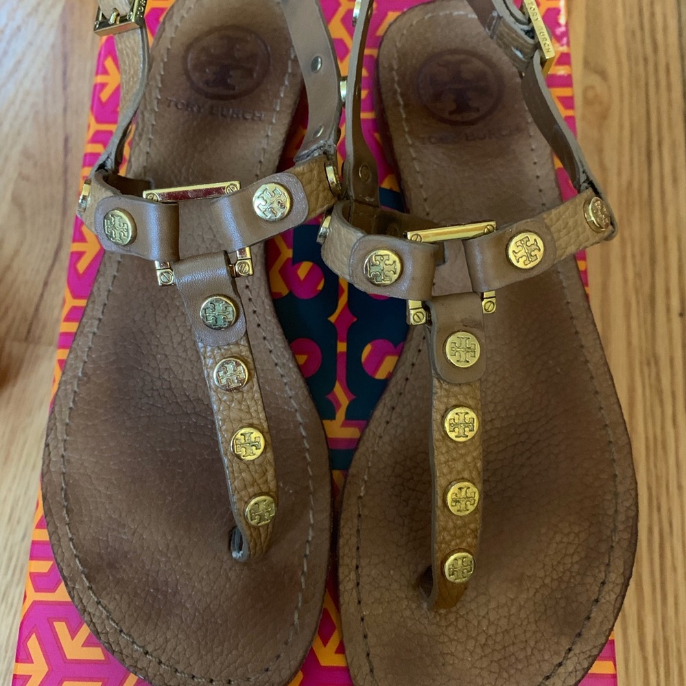 Genuine Tory Burch leather sandals. - Picture 5 of 8